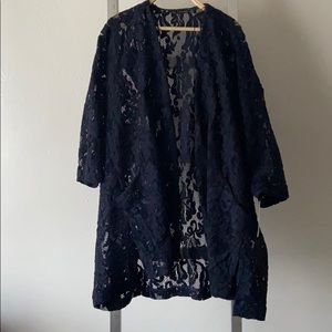 Zara Basic oversize lace jacket